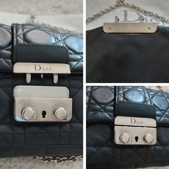 Christian Dior Black Cannage Leather Convertible Crossbody Bag - Picture 8 of 16